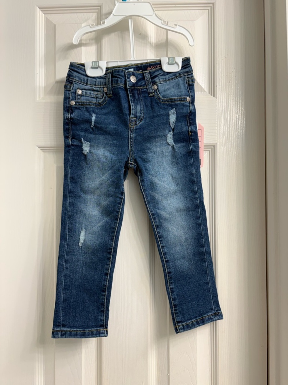 7 For All Mankind Medium Blue Distressed Kids Jeans NWT
